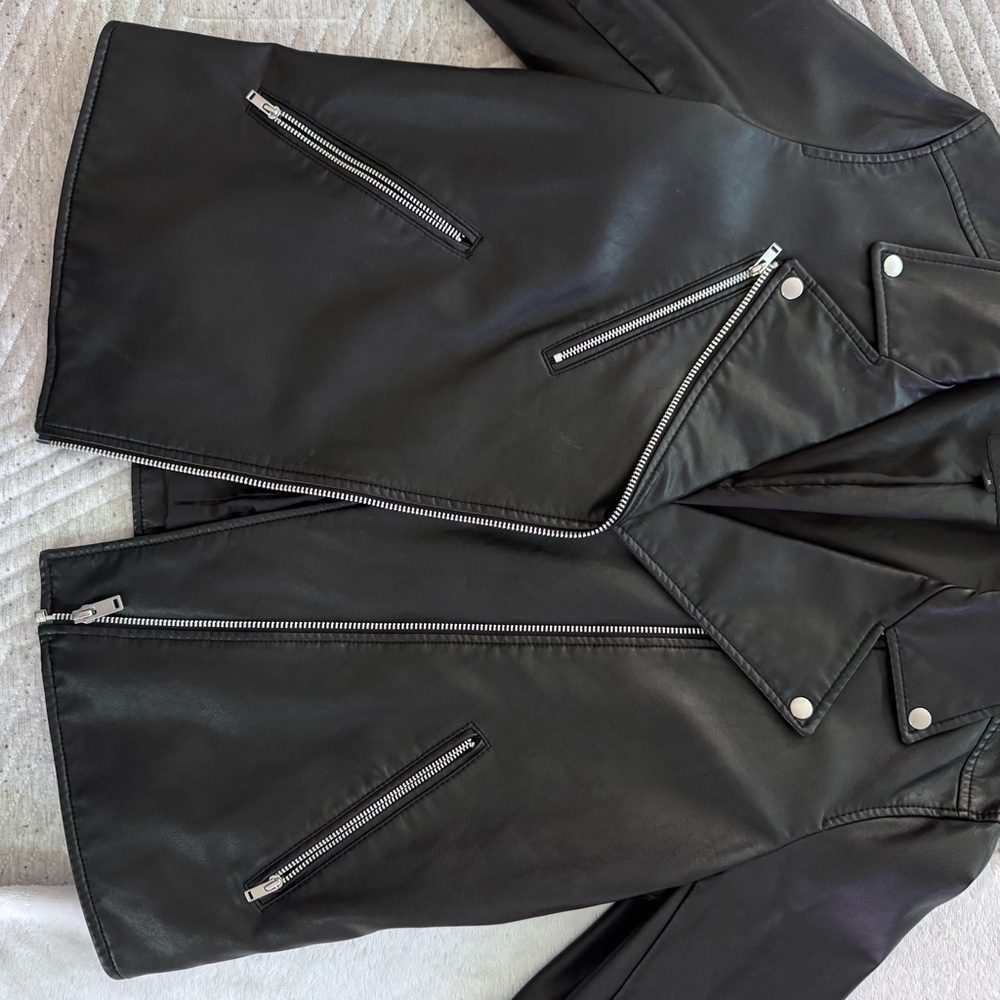 Black Leather Biker Jacket